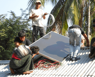 ミャンマー連邦共和国でのソーラーパネル設置事例7