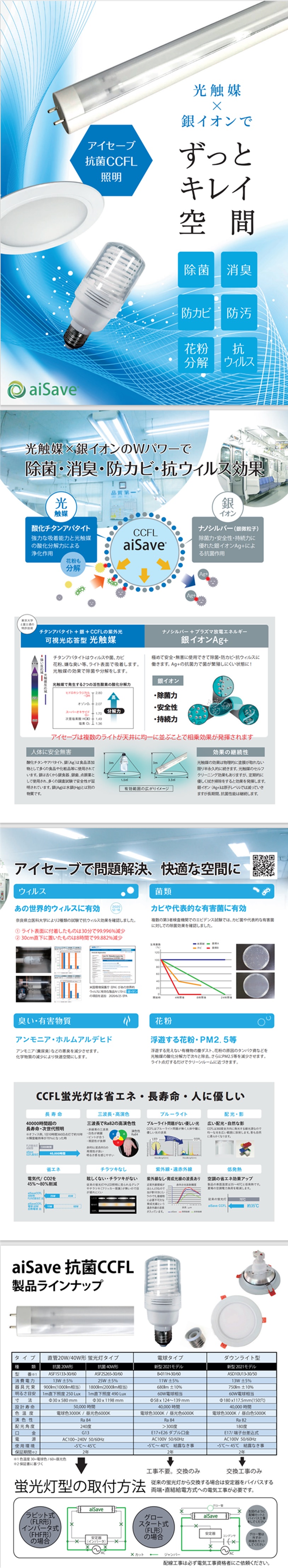 アイセーブ抗菌CCFL照明